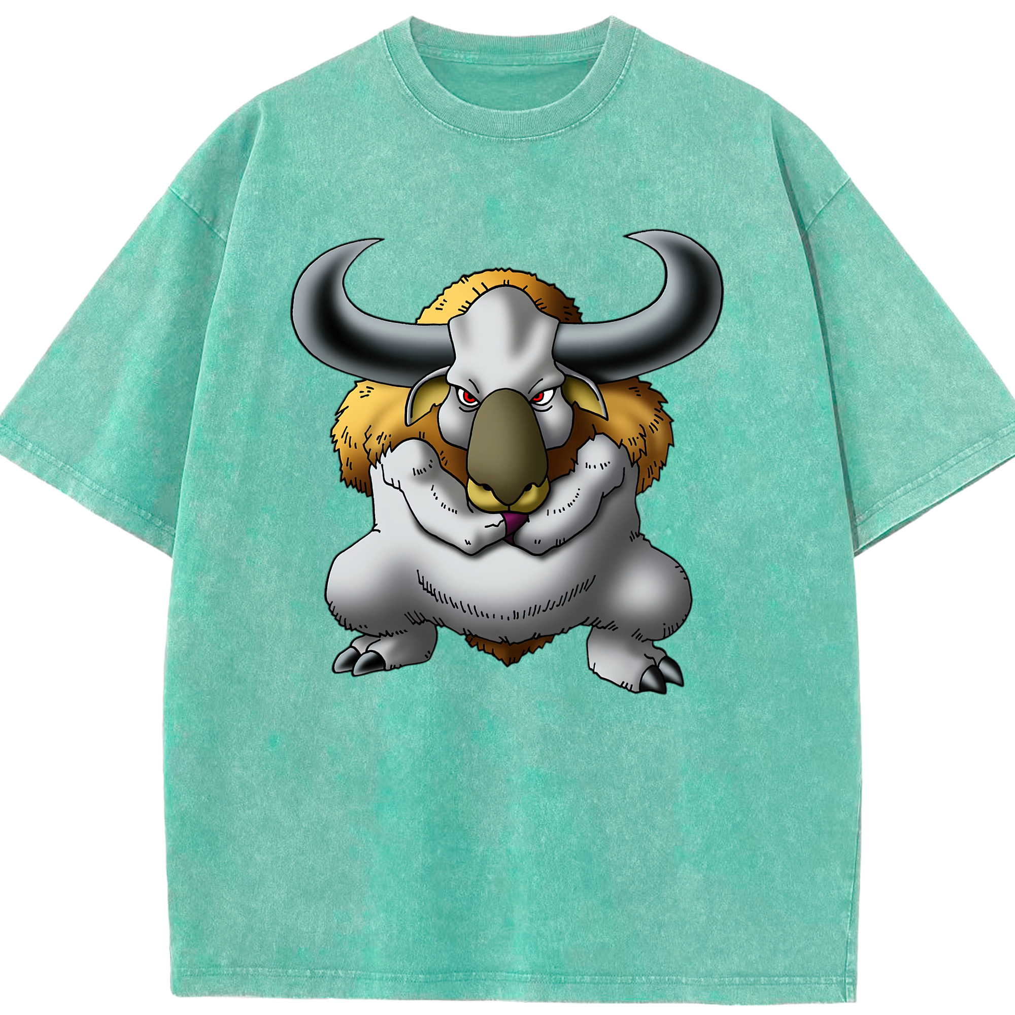 （画像用） ドラゴンクエスト Doragon Kuesuto Dragon Quest 綿100% ヴィンテージ風 半袖Tシャツ（フロントプリント）